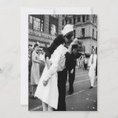 ヴィンテージキスをするカップルハグキス招待状 招待状 (正面)