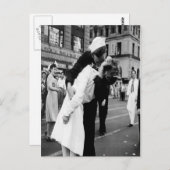 ヴィンテージキスをするカップル。ハグキスはがき ポストカード (正面/裏面)