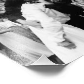 ヴィンテージキスをするカップル。ハグキス写真 フォトプリント (角)