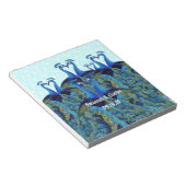 ヴィンテージキスをするピーコック結婚式の引き出物 ノートパッド (アングル)