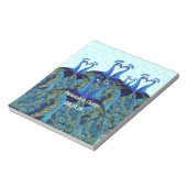 ヴィンテージキスをするピーコック結婚式の引き出物 ノートパッド (回転)