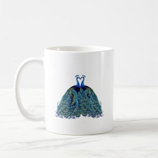 ヴィンテージキスをするペコックス コーヒーマグカップ (左)