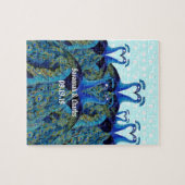 ヴィンテージキスをするペコックス ジグソーパズル (横)