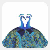 ヴィンテージキスをするペコックス スクエアシール (正面)