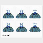 ヴィンテージキスをするペコックス スクエアシール (シート)