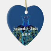 ヴィンテージキスをするペコックス セラミックオーナメント (右)