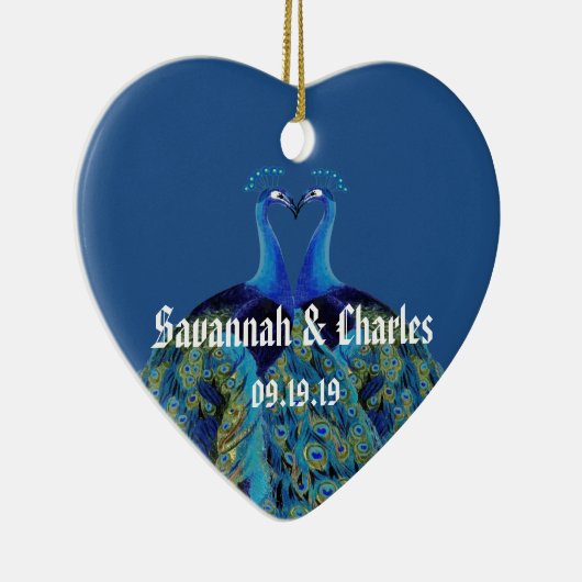 ヴィンテージキスをするペコックス セラミックオーナメント (右)