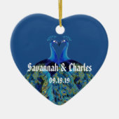 ヴィンテージキスをするペコックス セラミックオーナメント (正面)