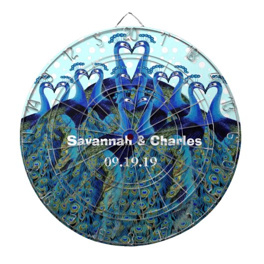 ヴィンテージキスをするペコックス ダーツボード (正面)