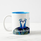 ヴィンテージキスをするペコックス ツートーンマグカップ (左)