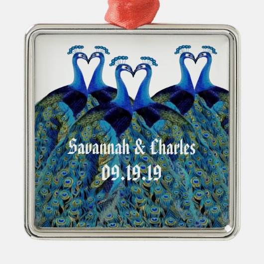 ヴィンテージキスをするペコックス メタルオーナメント (正面)