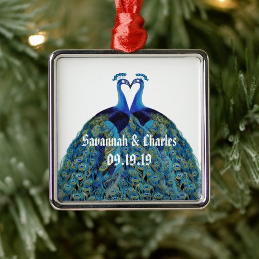 ヴィンテージキスをするペコックス メタルオーナメント (ツリー)