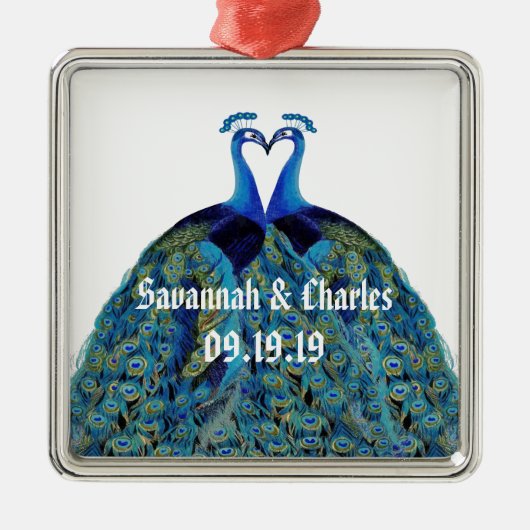 ヴィンテージキスをするペコックス メタルオーナメント (正面)