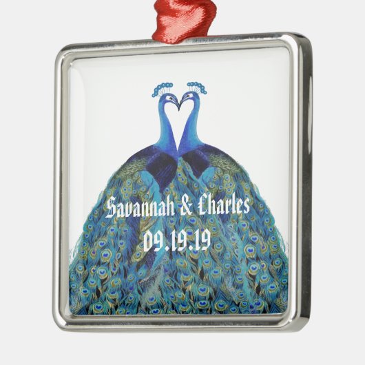 ヴィンテージキスをするペコックス メタルオーナメント (左)