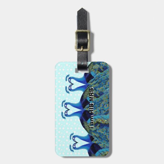 ヴィンテージキスをするペコックス ラゲッジタグ (正面縦)