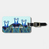 ヴィンテージキスをするペコックス ラゲッジタグ (正面横)