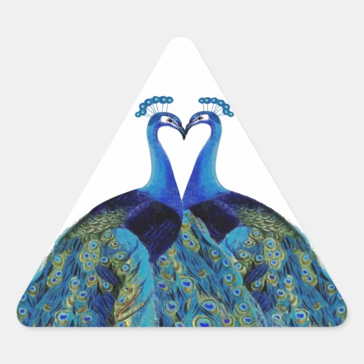 ヴィンテージキスをするペコックス 三角形シール (正面)