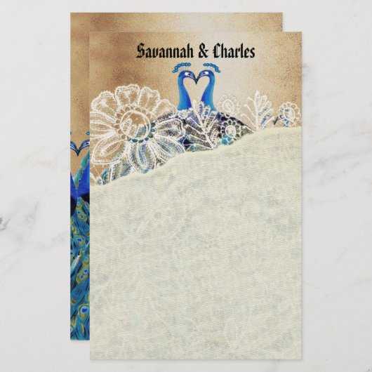 ヴィンテージキスをするペコックス 便箋 (正面/裏面)