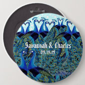 ヴィンテージキスをするペコックス 缶バッジ (正面&裏面)