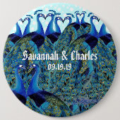 ヴィンテージキスをするペコックス 缶バッジ (正面)