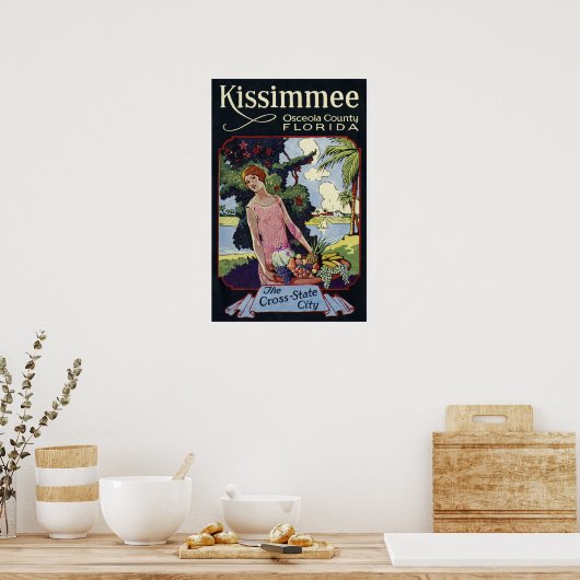 ヴィンテージキッシミーオセオラカウンティフロリダ旅行 ポスター (キッチン)