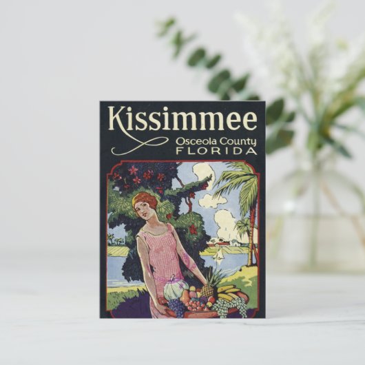 ヴィンテージキッシミーオセオラカウンティフロリダ旅行 ポストカード (スタンド正面)