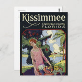ヴィンテージキッシミーオセオラカウンティフロリダ旅行 ポストカード (正面/裏面)