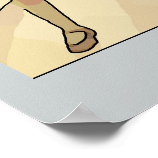 ヴィンテージキッズエクササイズオンビーチ ポスター (角)