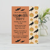 ヴィンテージキッズカボチャハローウィンパーティ招待状 招待状 (スタンド正面)