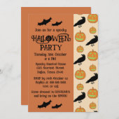 ヴィンテージキッズカボチャハローウィンパーティ招待状 招待状 (正面/裏面)