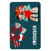 ヴィンテージキッズバレンタインデーのギフトマグネット マグネット (縦)