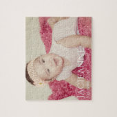 ヴィンテージキッズフォトミニマルタイポグラフィ ジグソーパズル (縦)