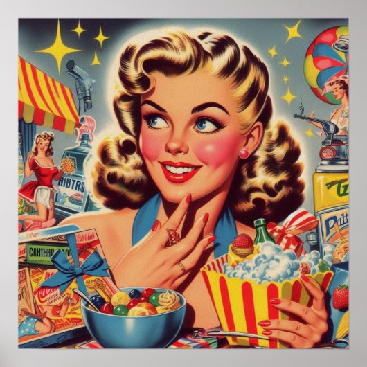 ヴィンテージキッチガール ポスター (正面)