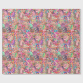 ヴィンテージキッチコラージラッピングまたはデコページ紙 ラッピングペーパー (フラット)