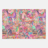 ヴィンテージキッチコラーージデクページ紙セット ラッピングペーパーシート (正面3)