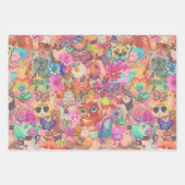 ヴィンテージキッチコラーージデクページ紙セット ラッピングペーパーシート (正面2)