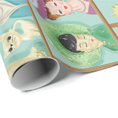 ヴィンテージキッチレディーヘッドベースと犬 ラッピングペーパー (ロールコーナー)