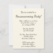 ヴィンテージキッチンとフレンド引っ越し祝いパーティーパーティー 招待状 (裏面)