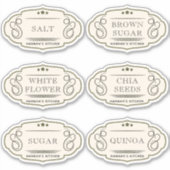 ヴィンテージキッチンと食器保管庫 シール (正面)