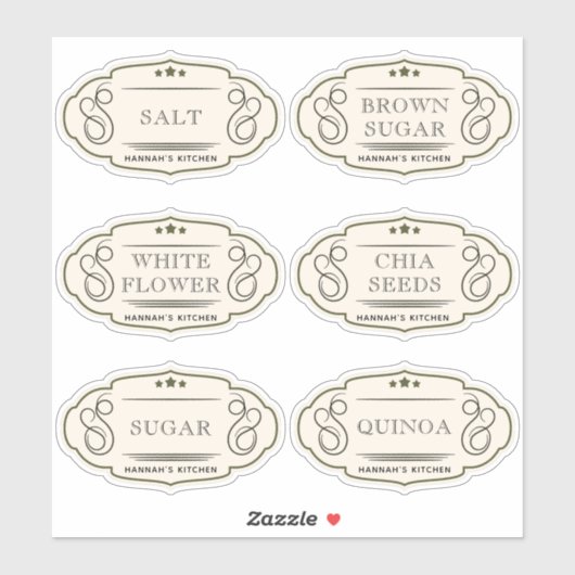 ヴィンテージキッチンと食器保管庫 シール (シート)