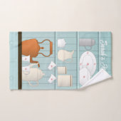 ヴィンテージキッチンイラストレーションパーソナライズされた(K) ハンドタオル (ハンドタオル)