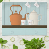 ヴィンテージキッチンイラストレーション キッチンタオル (折り畳み)