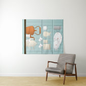 ヴィンテージキッチンイラストレーション タペストリー (インサイチュ(横))