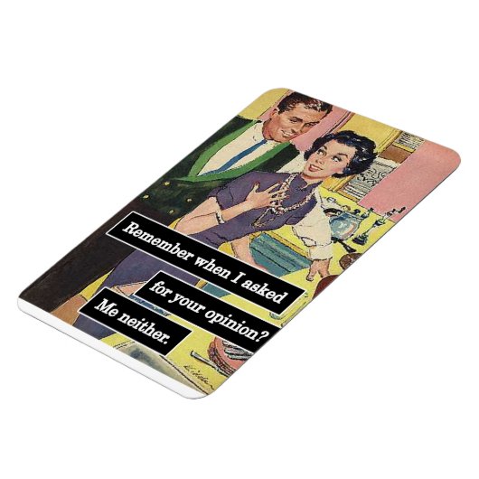 ヴィンテージキッチンカップル誰もが意見を持っている マグネット (左側)