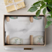 ヴィンテージキッチンシェルフプレートキャニスタプラント 薄葉紙