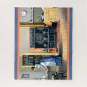 ヴィンテージキッチンシーン写真 ジグソーパズル (縦)