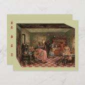 ヴィンテージキッチンシーン~ファミリー懇親会招待状 招待状 (正面/裏面)