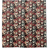 ヴィンテージキッチンティーパーティー シャワーカーテン (正面)