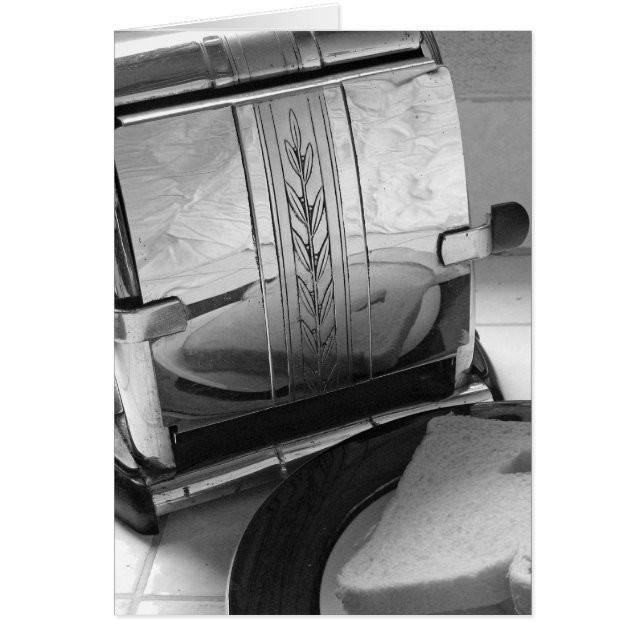 ヴィンテージキッチントースター空白のアートカード (正面)