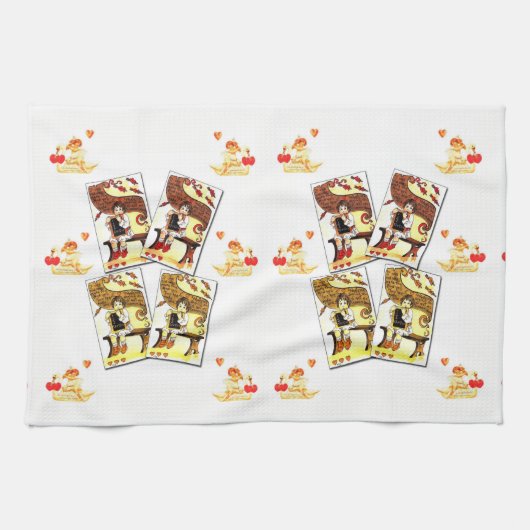 ヴィンテージキッチンハンドタオル キッチンタオル (横)